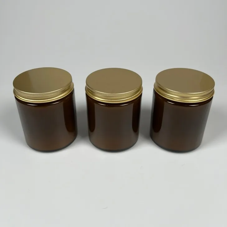 Świeca sojowa zapachowa w szkle brązowym  - bawełniany knot 180 ml