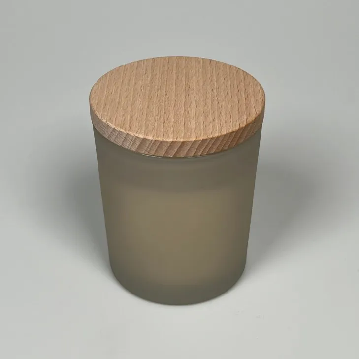 Świeca sojowa zapachowa w szkle szary mat - bawełniany knot 245 ml